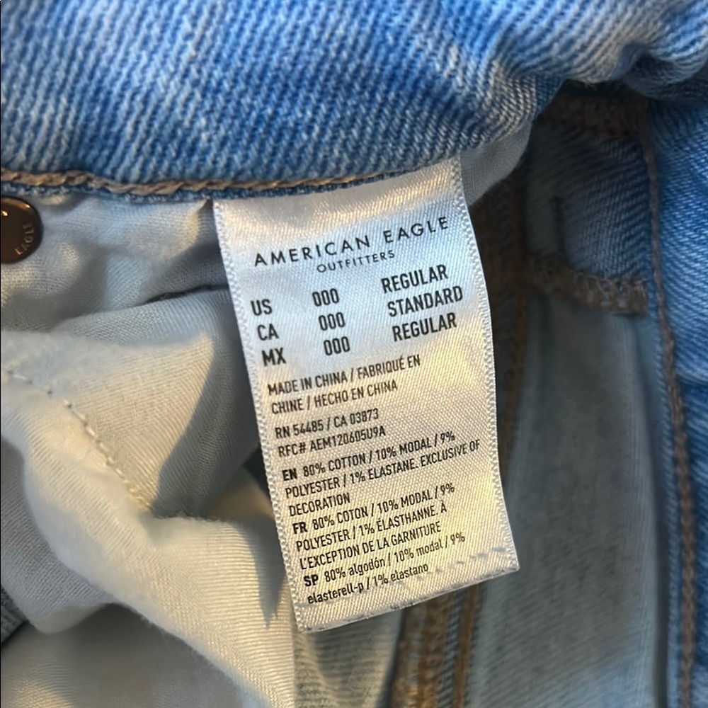 American Eagle Outfitters Blue Straight Leg Jeans - Picture 8 of 8